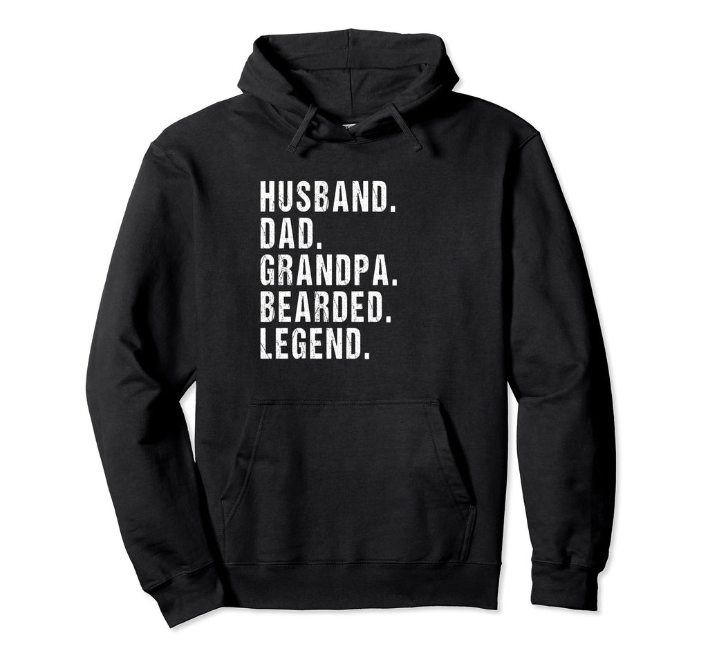 Husband Dad Grandpa Bearded Legend Hoodie - Unique Graphic for Adults - T-Shirt, Sweatshirt, Hoodie