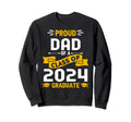 Proud Dad Class 2024 Graduate Sweatshirt - Custom Art Print for Adults - T-Shirt, Sweatshirt, Hoodie