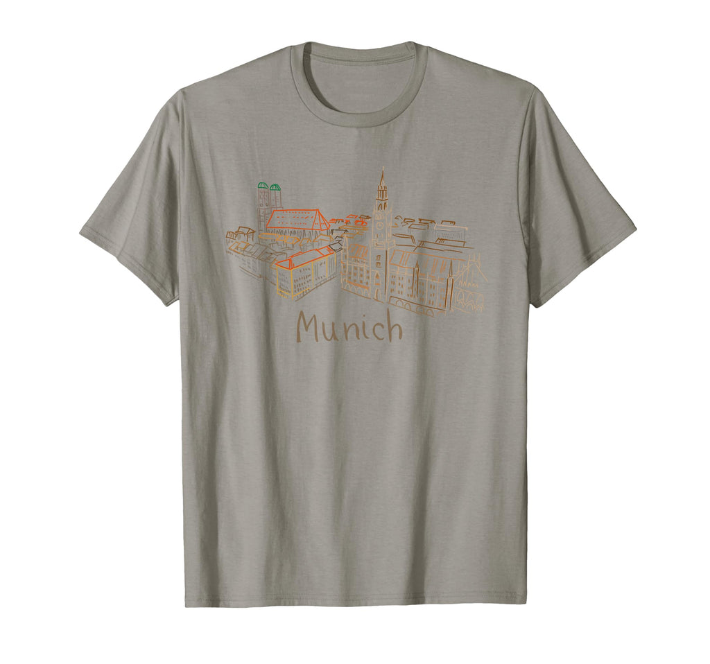 Munich Germany Travel Souvenir T-Shirt - Custom Art Print Men Women - T-Shirt, Sweatshirt, Hoodie