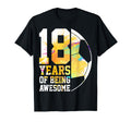 18 Years Being Awesome Soccer Player 18Th T-Shirt - Unique Graphic Unisex - T-Shirt, Sweatshirt, Hoodie