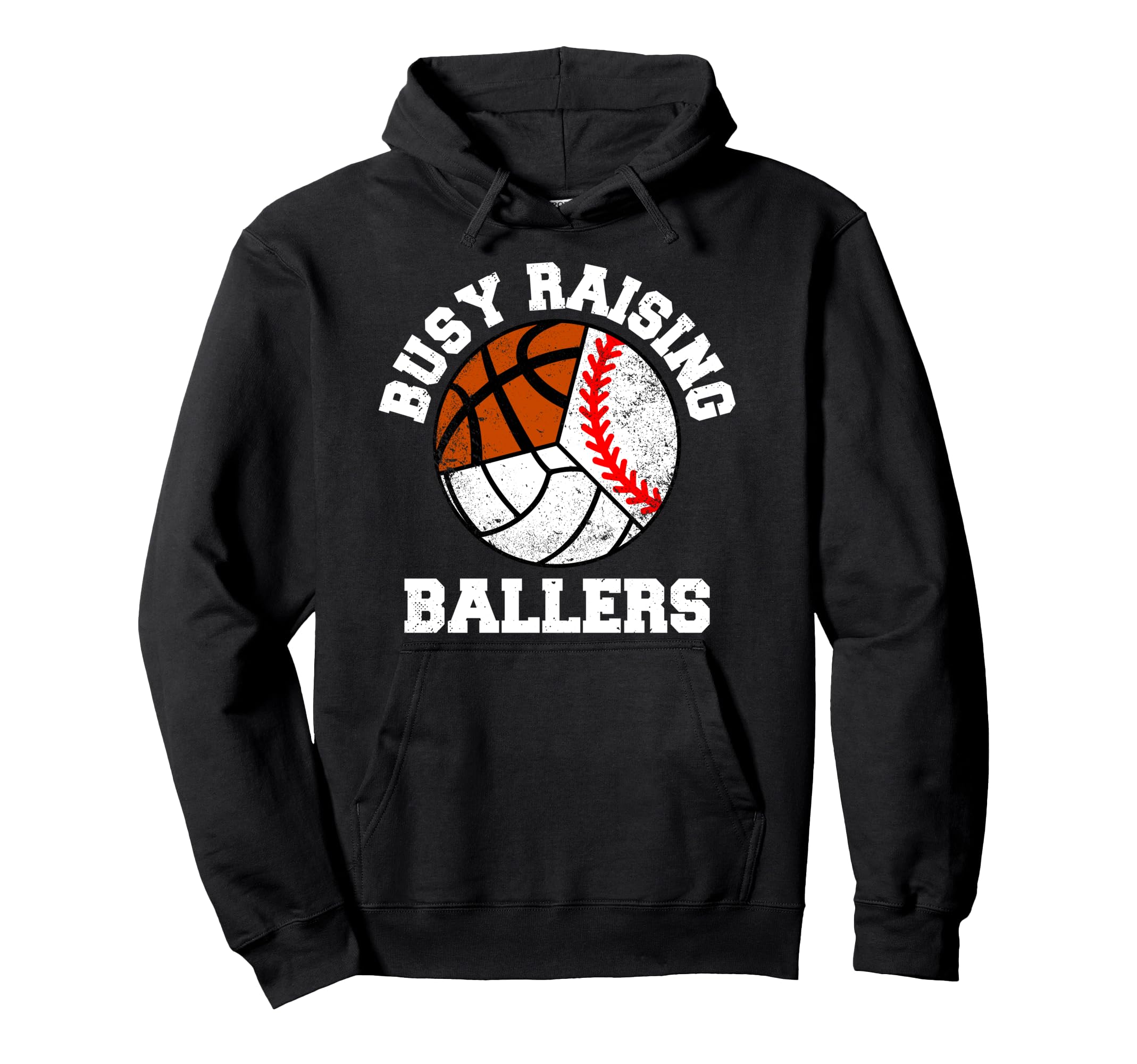 Busy Raising Ballers Baseball Hoodie - Minimalist Print Men Women - T-Shirt, Sweatshirt, Hoodie