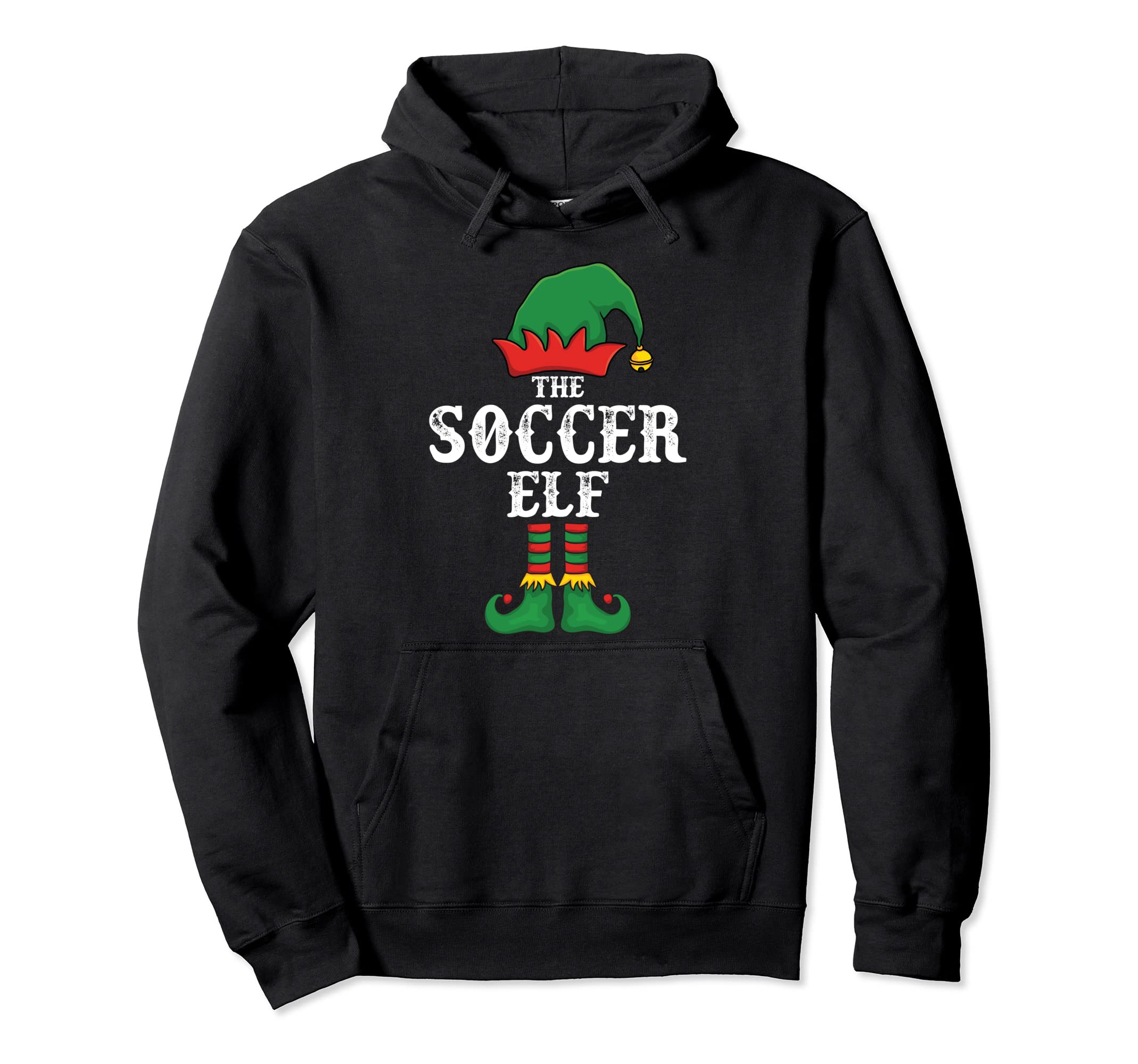 Soccer Elf Pajama Family Matching Hoodie - Fun Novelty Design Men Women - T-Shirt, Sweatshirt, Hoodie