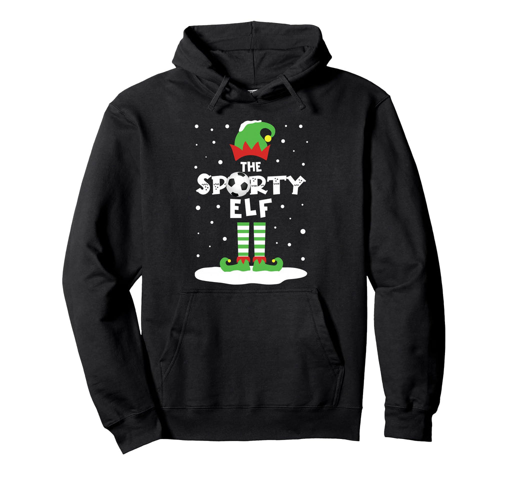 Snowy Soccer Elf Matching Family Costume Hoodie - Fun Novelty Design Unisex - T-Shirt, Sweatshirt, Hoodie