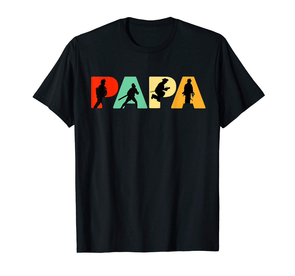 Mens Funny Papa Firefighter T-Shirt - Casual Everyday Wear for Adults - T-Shirt, Sweatshirt, Hoodie