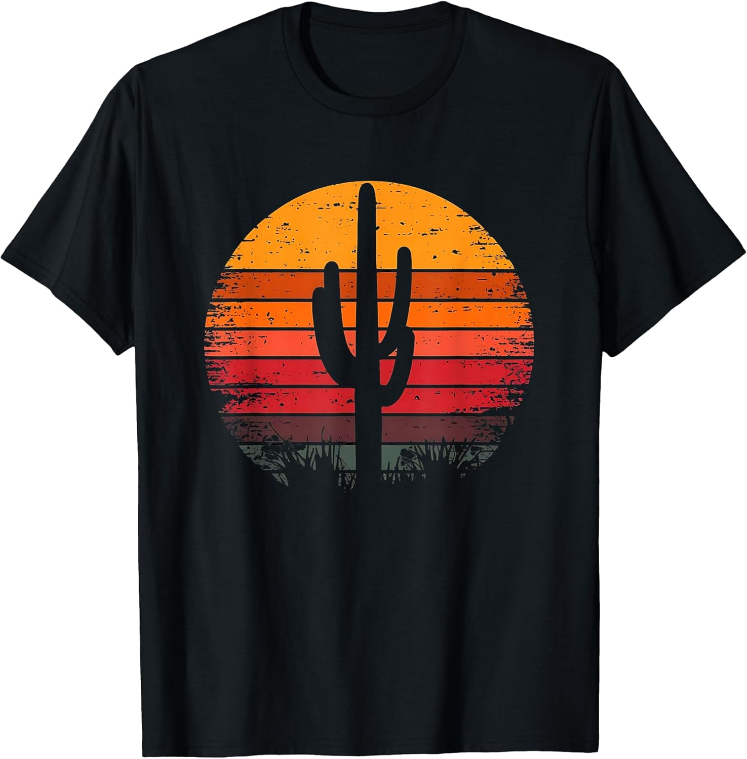 Retro Sunset Saguaro Cactus Vintage Desert Design - Adult & Kids T-Shirts, Sweatshirts & Hoodies apparel design preview 1