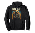 Papa Bear Funny Bears Animal Lover Hoodie - Minimalist Print for Adults - T-Shirt, Sweatshirt, Hoodie