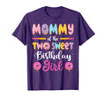 Mommy Two Sweet Birthday Donut 2Nd T-Shirt - Minimalist Print Men Women - T-Shirt, Sweatshirt, Hoodie