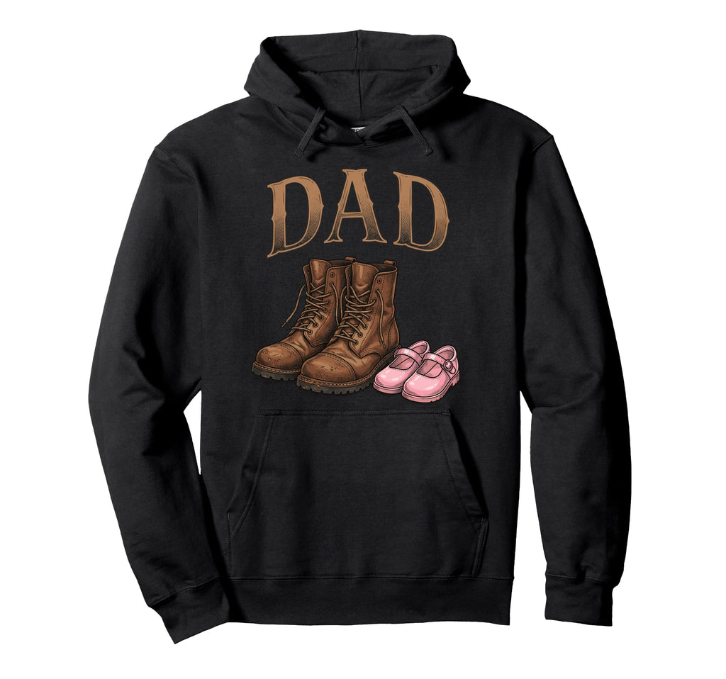 Dad Daughter Boots Father Proud Dad Hoodie - Graphic Print Unisex - T-Shirt, Sweatshirt, Hoodie