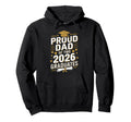 Proud Dad Two 2026 Graduates Class 2026 Hoodie - Novelty Apparel Unisex - T-Shirt, Sweatshirt, Hoodie