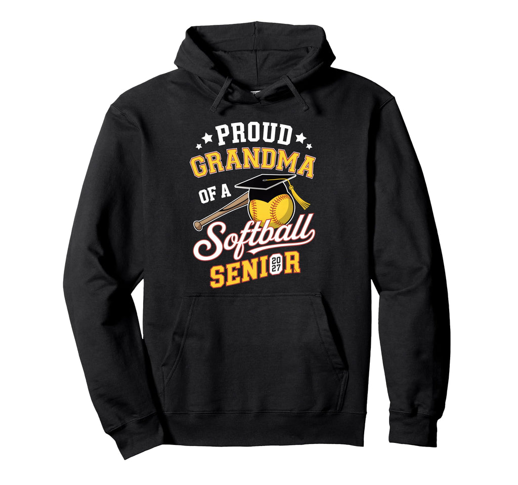 Proud Grandma Softball Senior 2027 Hoodie - Aesthetic Graphic for Adults - T-Shirt, Sweatshirt, Hoodie