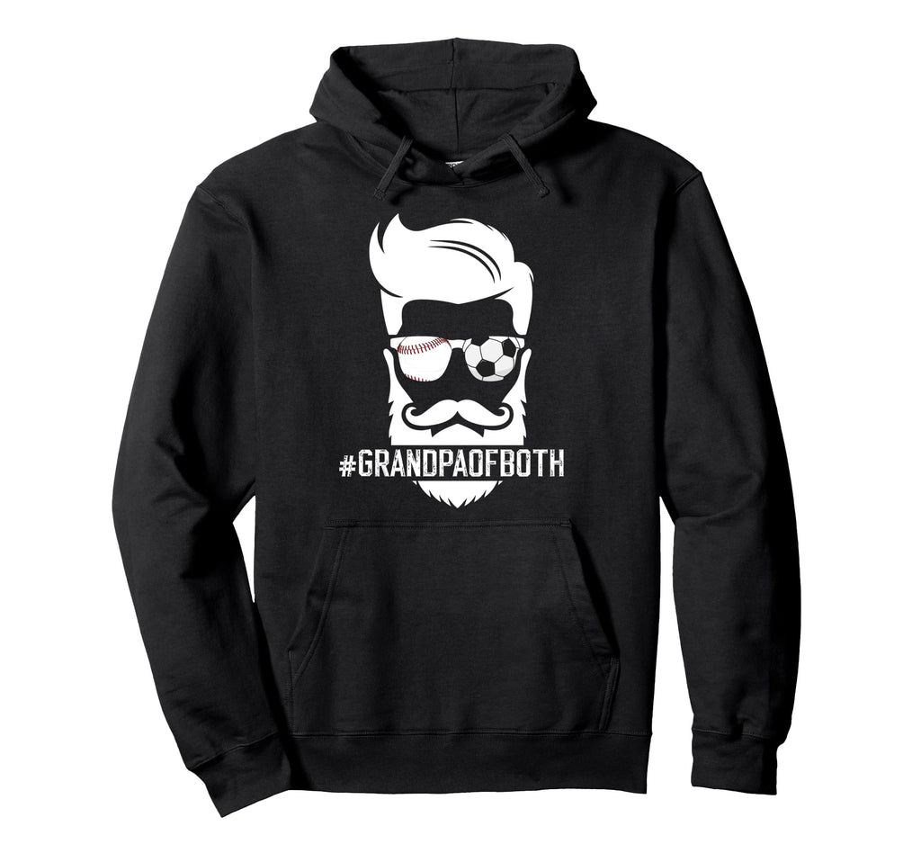 Grandpa Both Baseball Soccer Grandpa Hoodie - Novelty Apparel Unisex - T-Shirt, Sweatshirt, Hoodie