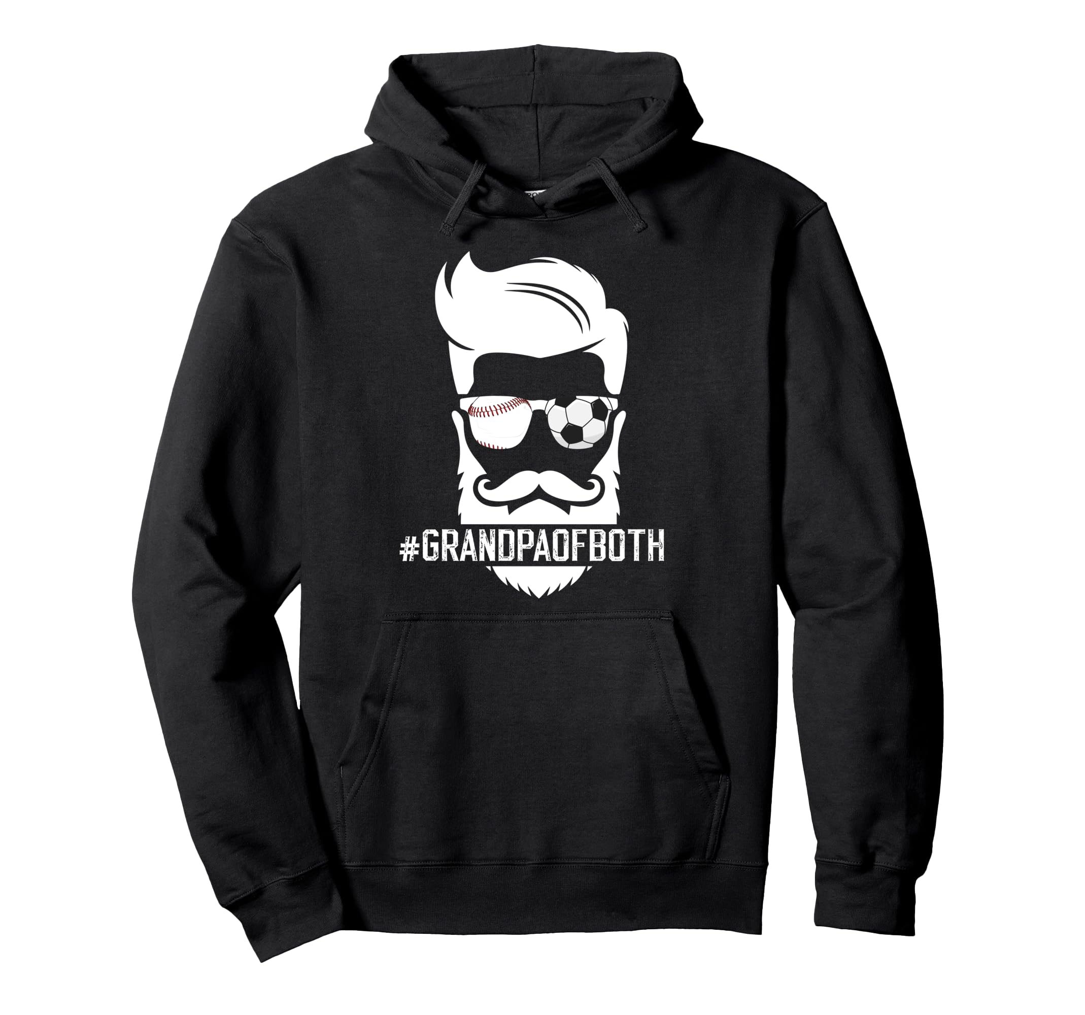 Grandpa Both Baseball Soccer Grandpa Hoodie - Novelty Apparel Unisex - T-Shirt, Sweatshirt, Hoodie