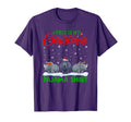 Santa Hat Reindeer Rhino Pajama T-Shirt - Trendy Graphic for Adults - T-Shirt, Sweatshirt, Hoodie