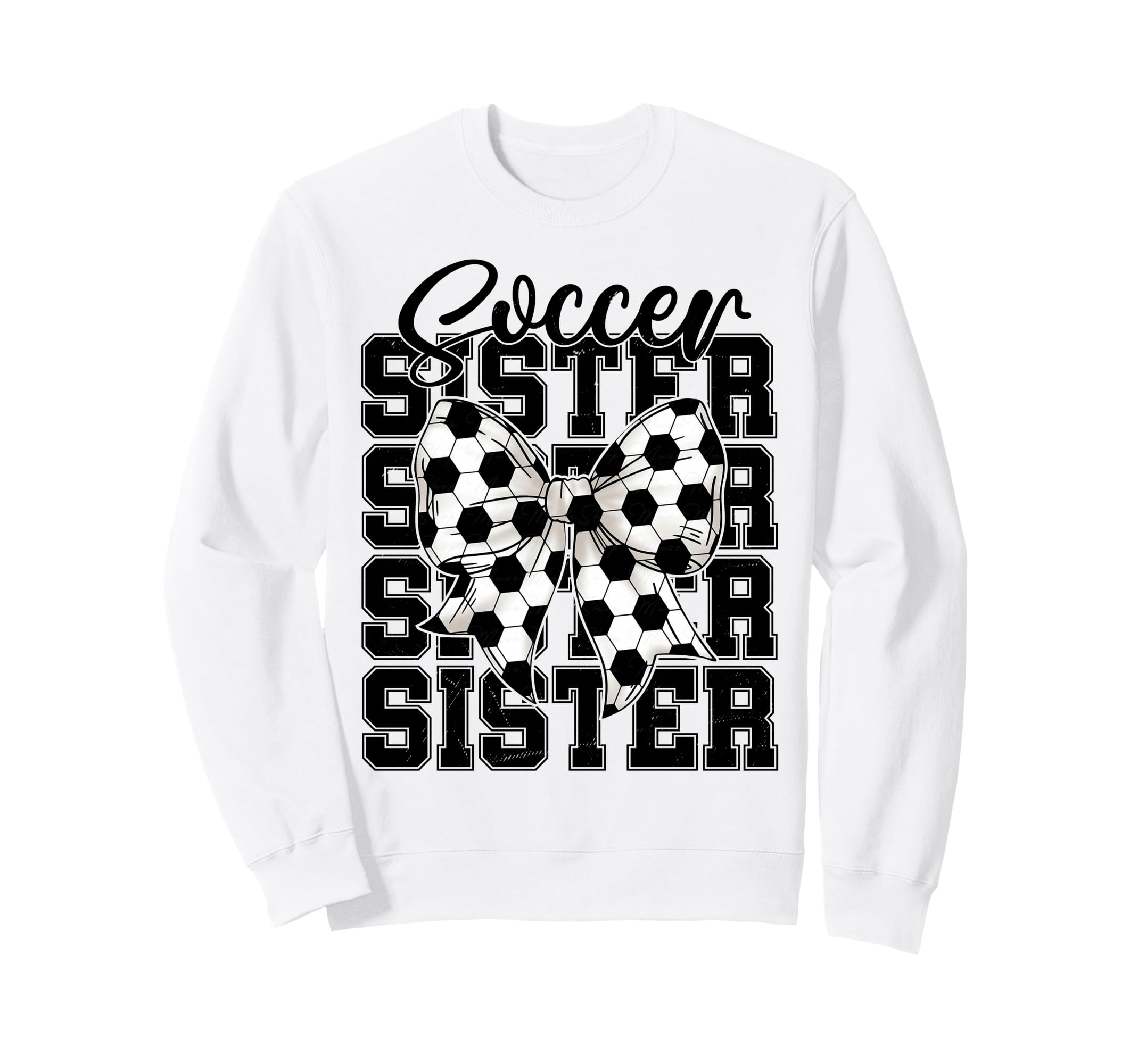 Soccer Sister Coquette Bow Sweatshirt - Fun Novelty Design Men Women - T-Shirt, Sweatshirt, Hoodie