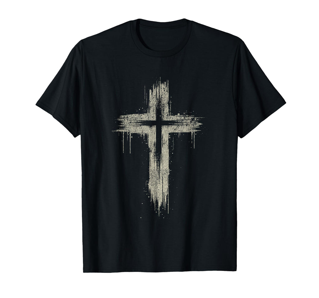 Grunge Christian Cross T-Shirt - Graphic Print for Adults - T-Shirt, Sweatshirt, Hoodie