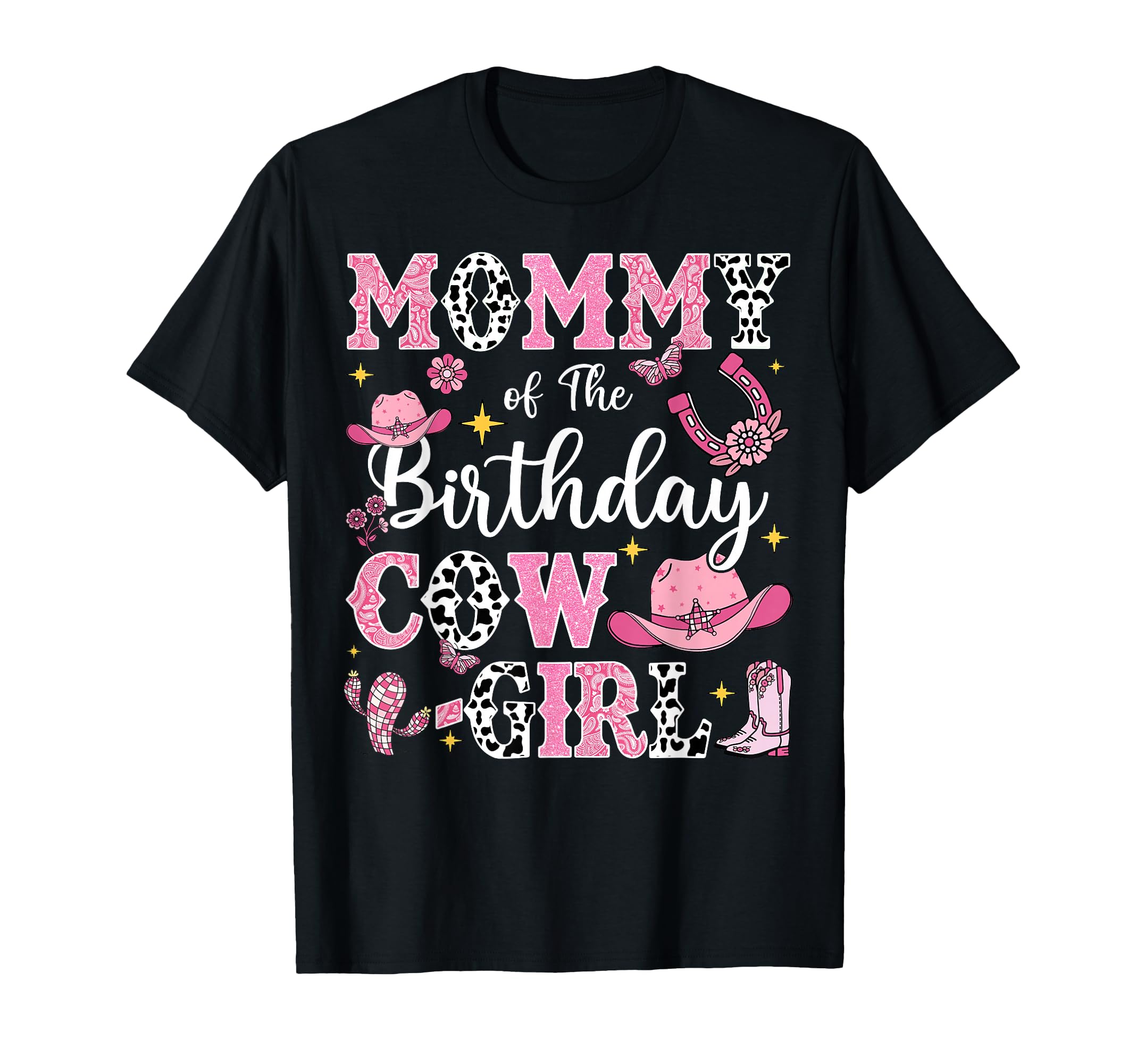 Mommy Birthday Cow Rodeo Cow Birthday T-Shirt - Aesthetic Graphic Men Women - T-Shirt, Sweatshirt, Hoodie