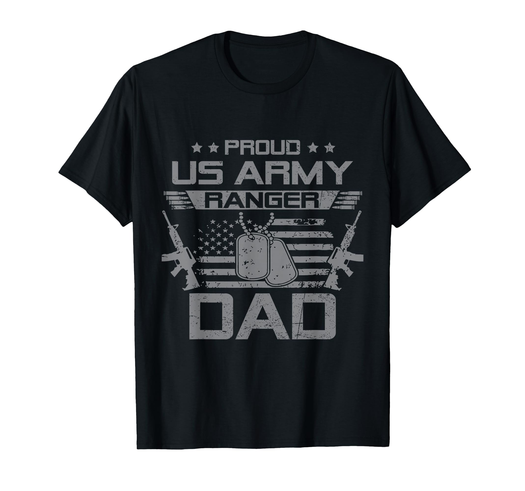 Proud Us Army Ranger Dad Flag T-Shirt - Casual Everyday Wear for Adults - T-Shirt, Sweatshirt, Hoodie