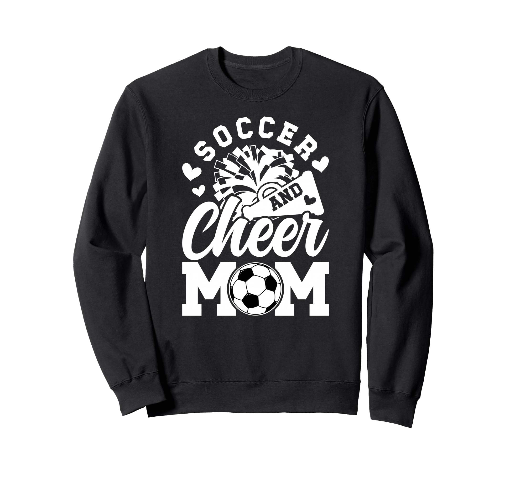 Soccer And Cheer Mom Cheerleading Sweatshirt - Minimalist Print for Adults - T-Shirt, Sweatshirt, Hoodie
