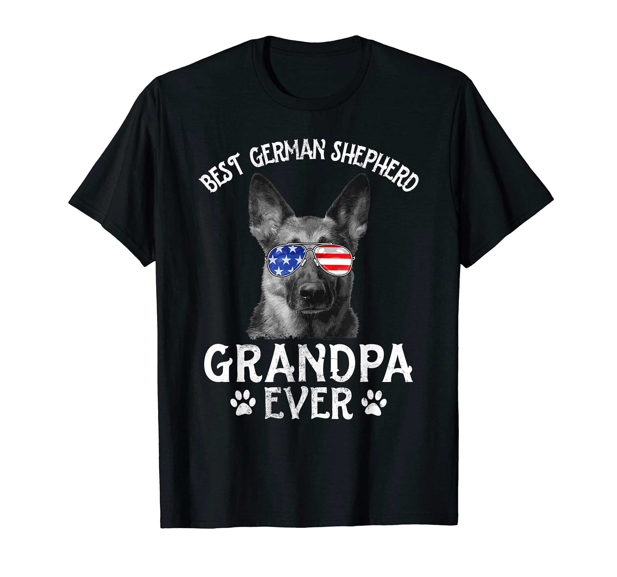 Mens Best German Shepherd Grandpa Ever T-Shirt - Unique Graphic Unisex - T-Shirt, Sweatshirt, Hoodie