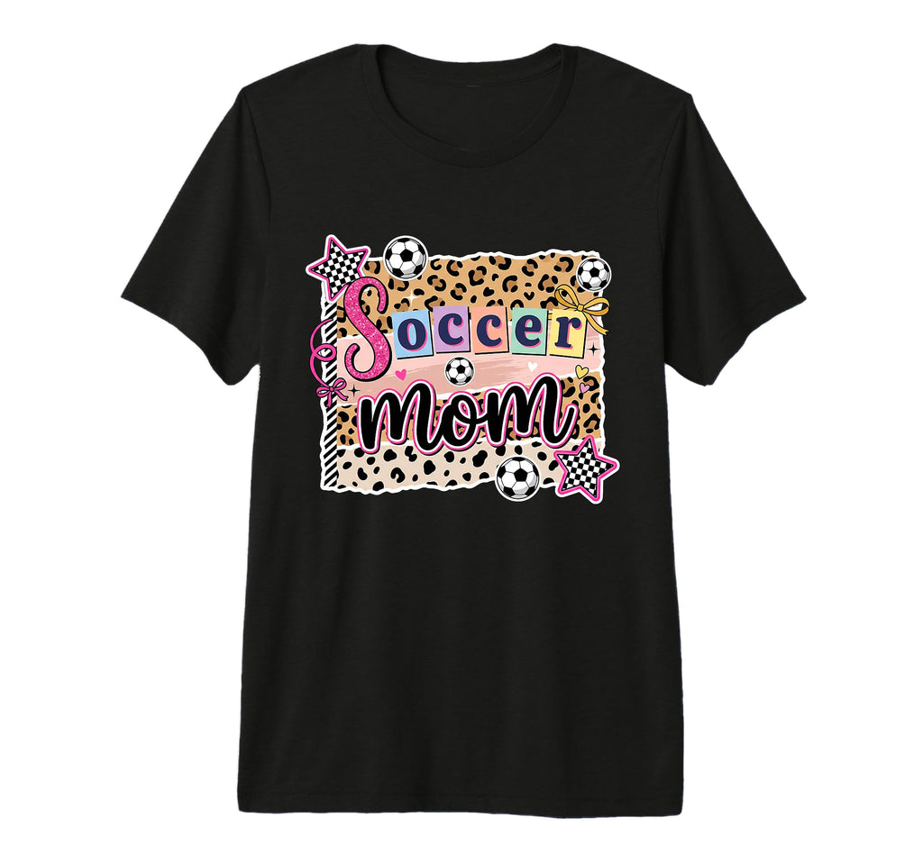 Leopard Soccer Mom Tri Blend T-Shirt - Novelty Apparel for Adults - T-Shirt, Sweatshirt, Hoodie