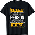 Funny Husband Wife Marriage is A Relationship for Men - Adult & Kids T-Shirts, Sweatshirts & Hoodies apparel design preview 1