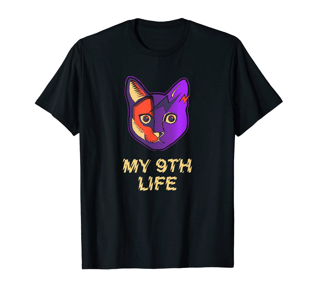 My 9Th Life Cat Lover Birthday Kitten T-Shirt - Novelty Apparel for Adults - T-Shirt, Sweatshirt, Hoodie