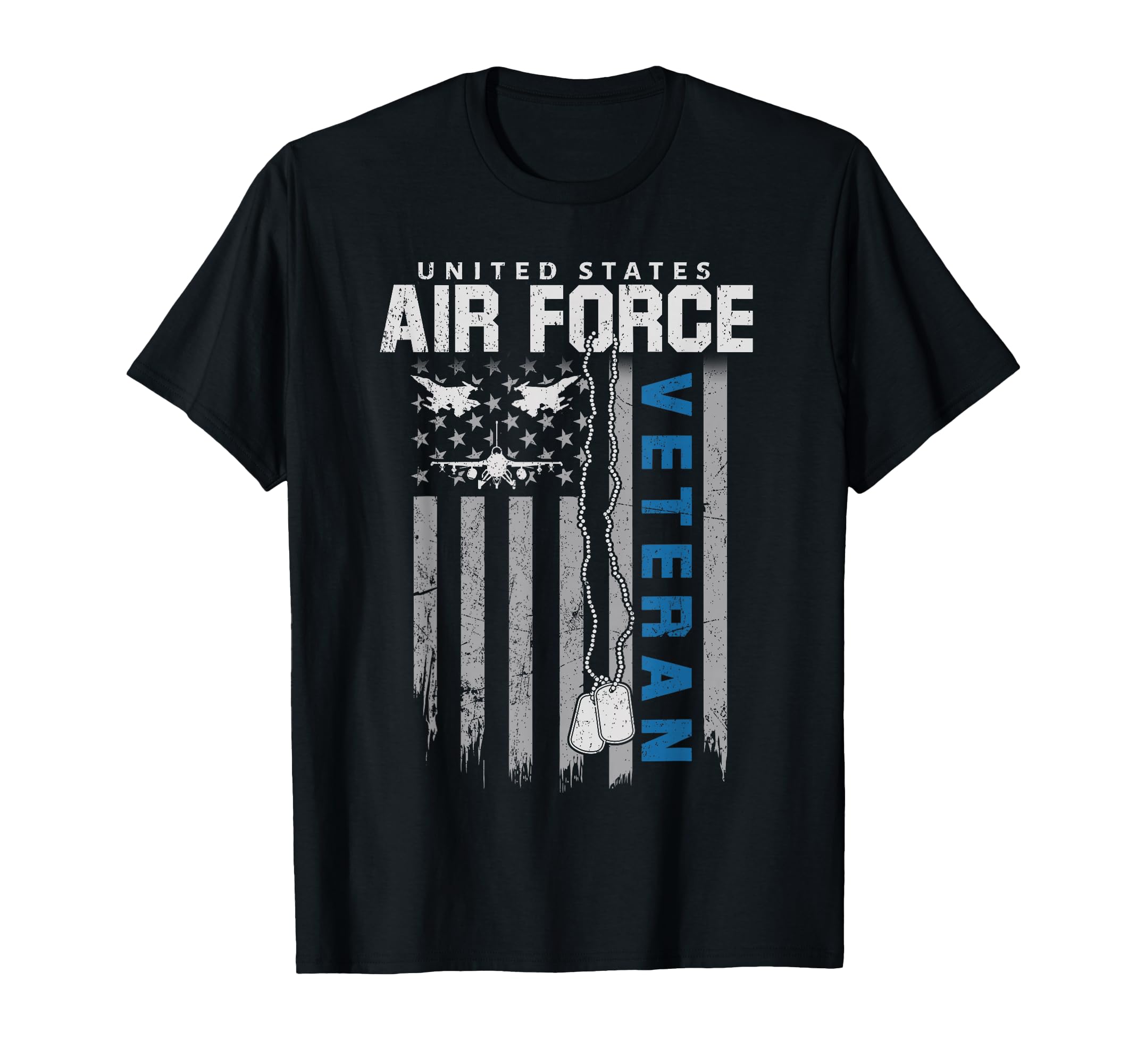 Patriotic Us Air Force Veteran Flag T-Shirt - Fun Novelty Design Men Women - T-Shirt, Sweatshirt, Hoodie
