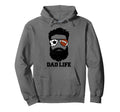 Soccer Football Dad Messy Hair Beard Hoodie - Graphic Print for Adults - T-Shirt, Sweatshirt, Hoodie