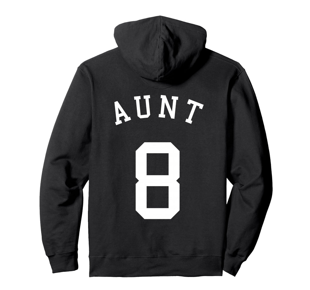 Aunt Team Uniform No 8 Soccer Basketball Hoodie - Graphic Print Unisex - T-Shirt, Sweatshirt, Hoodie