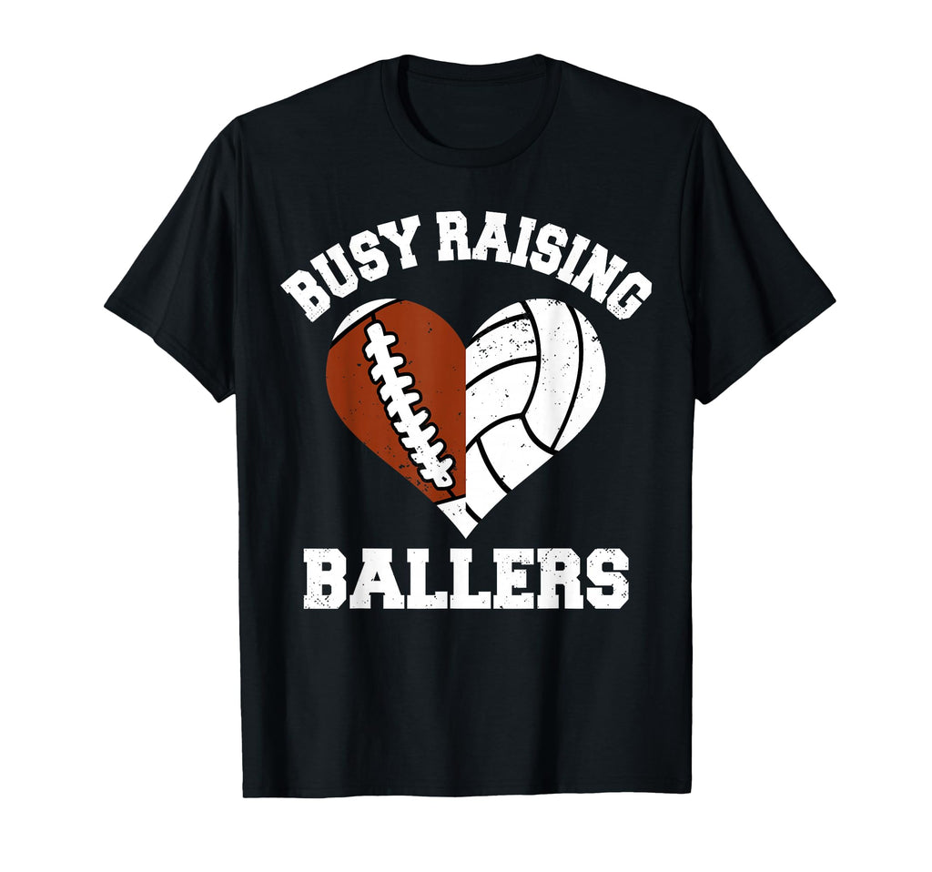 Busy Raising Ballers Football T-Shirt - Minimalist Print for Adults - T-Shirt, Sweatshirt, Hoodie