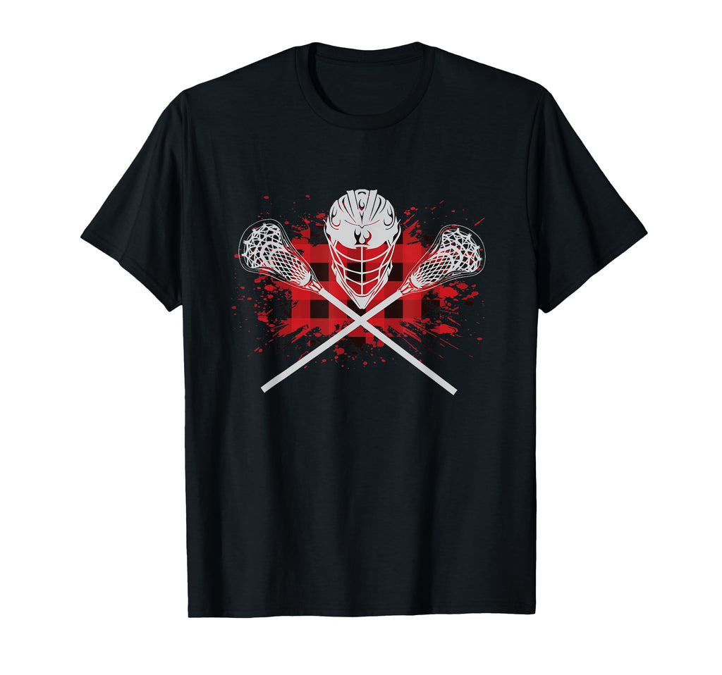 Buffalo Plaid Lacrosse Matching T-Shirt - Casual Everyday Wear Unisex - T-Shirt, Sweatshirt, Hoodie