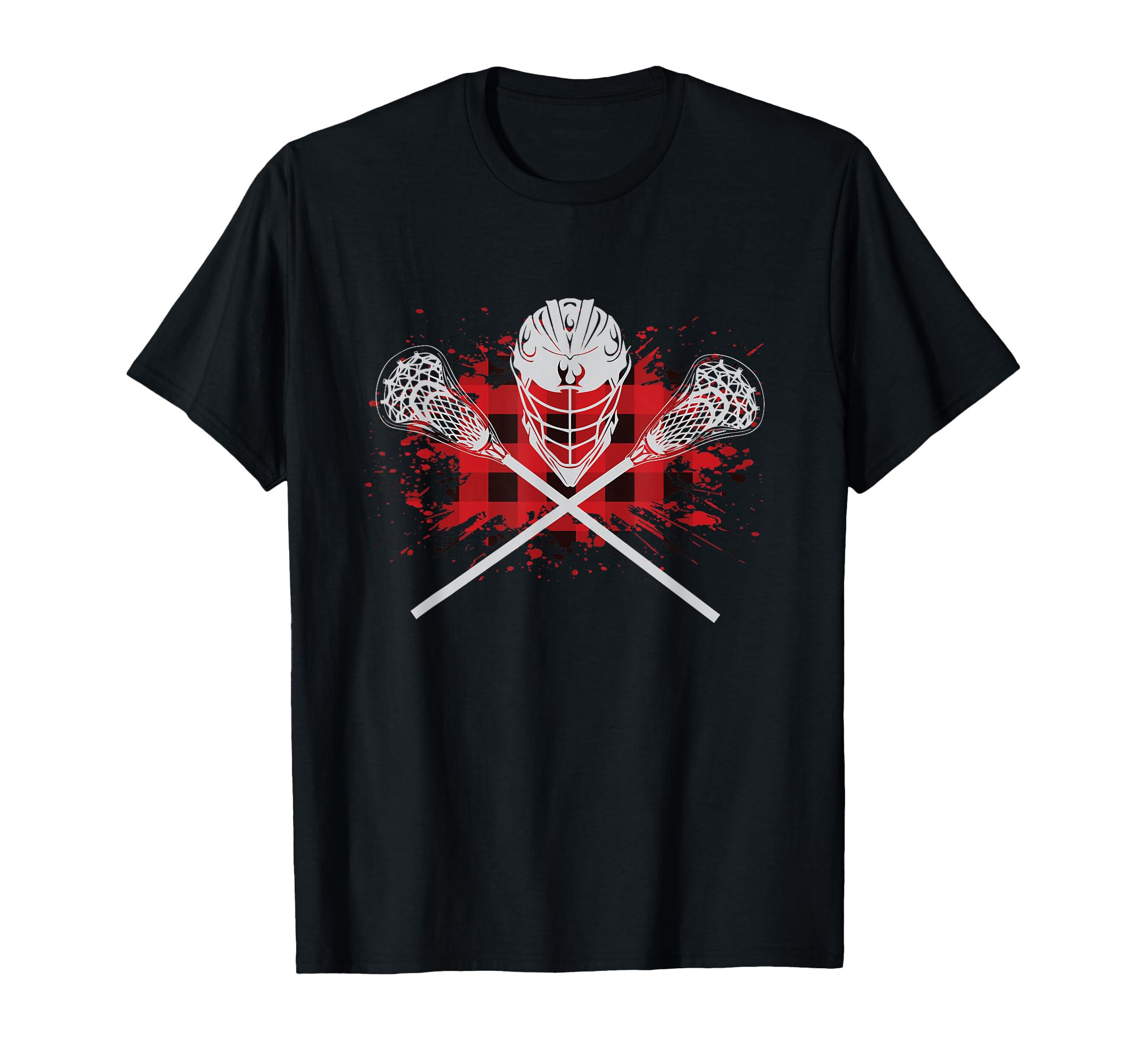 Buffalo Plaid Lacrosse Matching T-Shirt - Casual Everyday Wear Unisex - T-Shirt, Sweatshirt, Hoodie