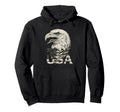 American Flag Bald Eagle Patriotic Hoodie - Fun Novelty Design for Adults - T-Shirt, Sweatshirt, Hoodie
