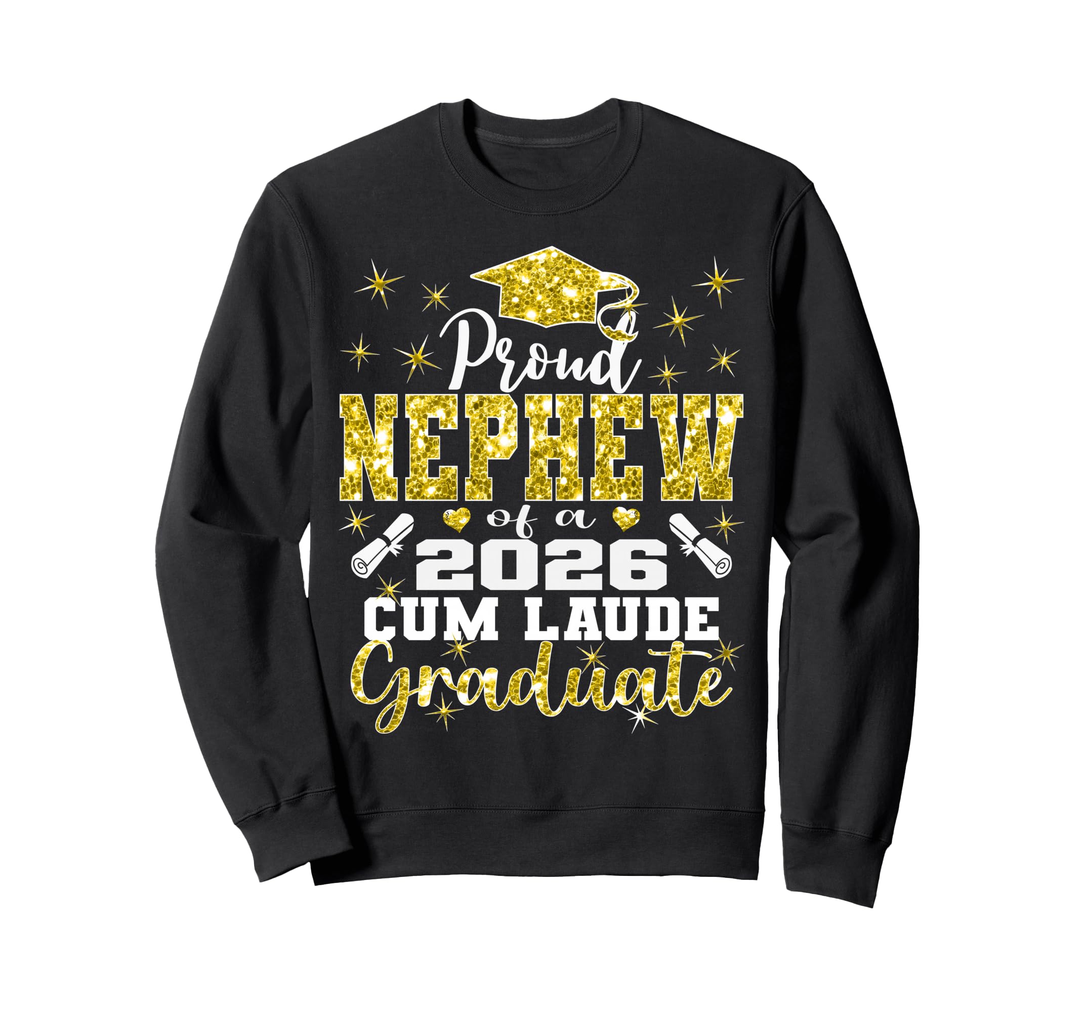 Proud Nephew 2026 Cum Laude Sweatshirt - Trendy Graphic for Adults - T-Shirt, Sweatshirt, Hoodie