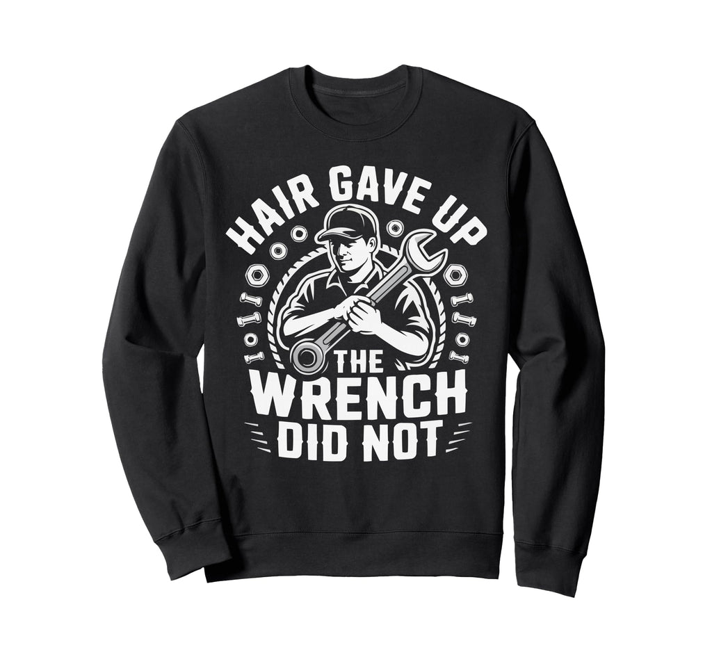 Bald Mechanic Baldy Baldness Sweatshirt - Casual Everyday Wear for Adults - T-Shirt, Sweatshirt, Hoodie