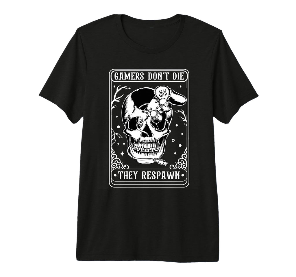 Halloween Skull Gamers Dont Die We T-Shirt - Minimalist Print Unisex - T-Shirt, Sweatshirt, Hoodie