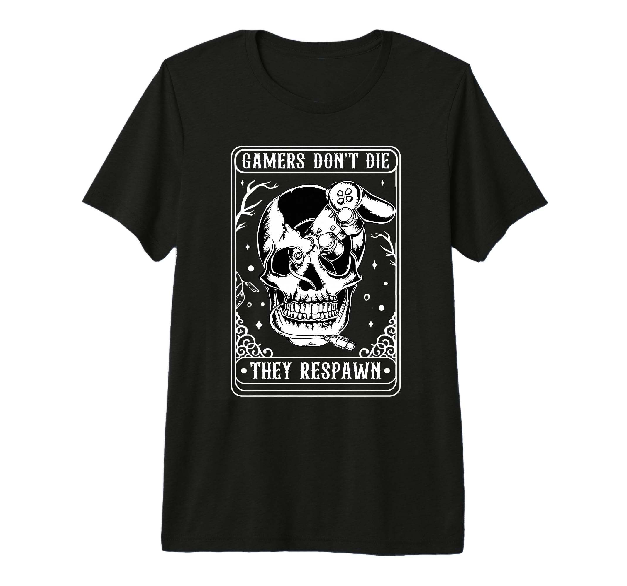 Halloween Skull Gamers Dont Die We T-Shirt - Minimalist Print Unisex - T-Shirt, Sweatshirt, Hoodie