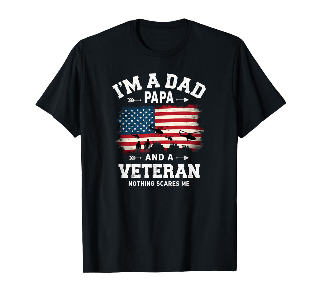 Us Flag Im Dad Papa Veteran Grandpa T-Shirt - Graphic Print Unisex - T-Shirt, Sweatshirt, Hoodie