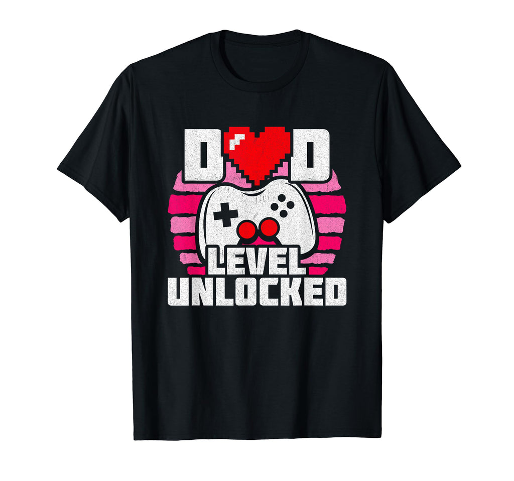 New Dad Level Unlocked Gamer Dad T-Shirt - Minimalist Print for Adults - T-Shirt, Sweatshirt, Hoodie