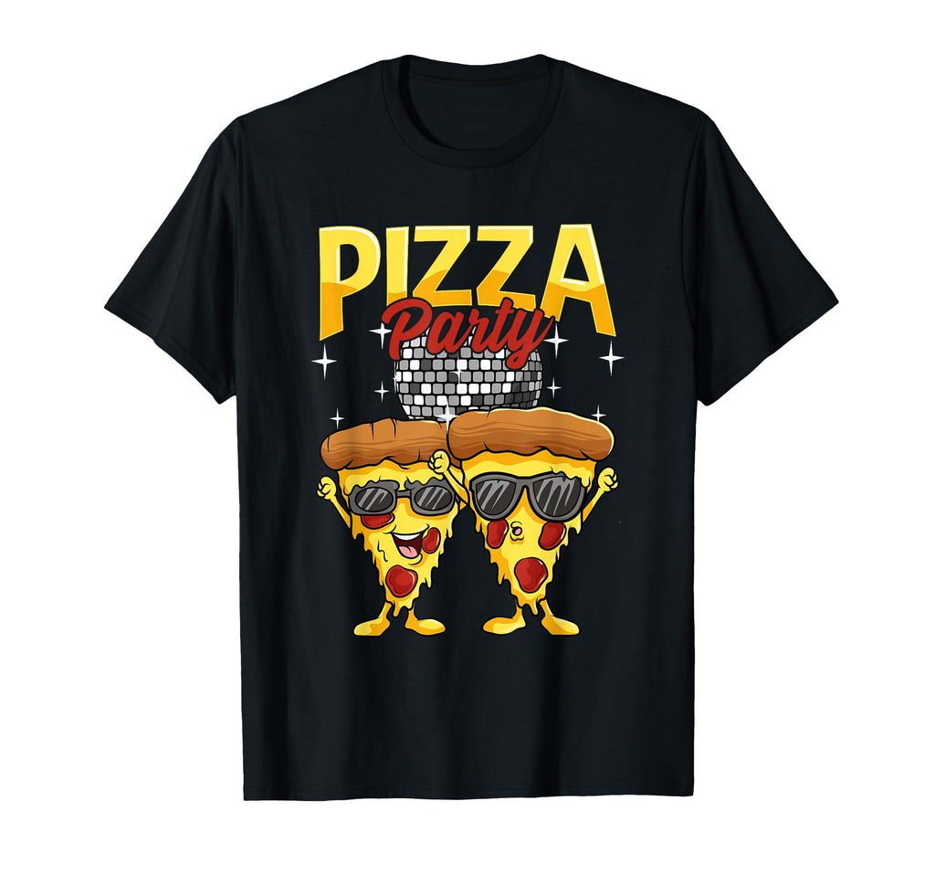Funny Pizza Party Disco Ball Sunglass T-Shirt - Trendy Graphic Men Women - T-Shirt, Sweatshirt, Hoodie