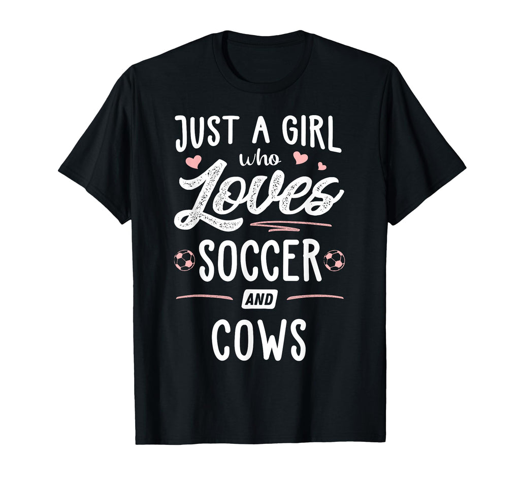Just Who Loves Soccer And Cows Gift T-Shirt - Aesthetic Graphic for Adults - T-Shirt, Sweatshirt, Hoodie