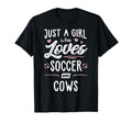 Just Who Loves Soccer And Cows Gift T-Shirt - Aesthetic Graphic for Adults - T-Shirt, Sweatshirt, Hoodie