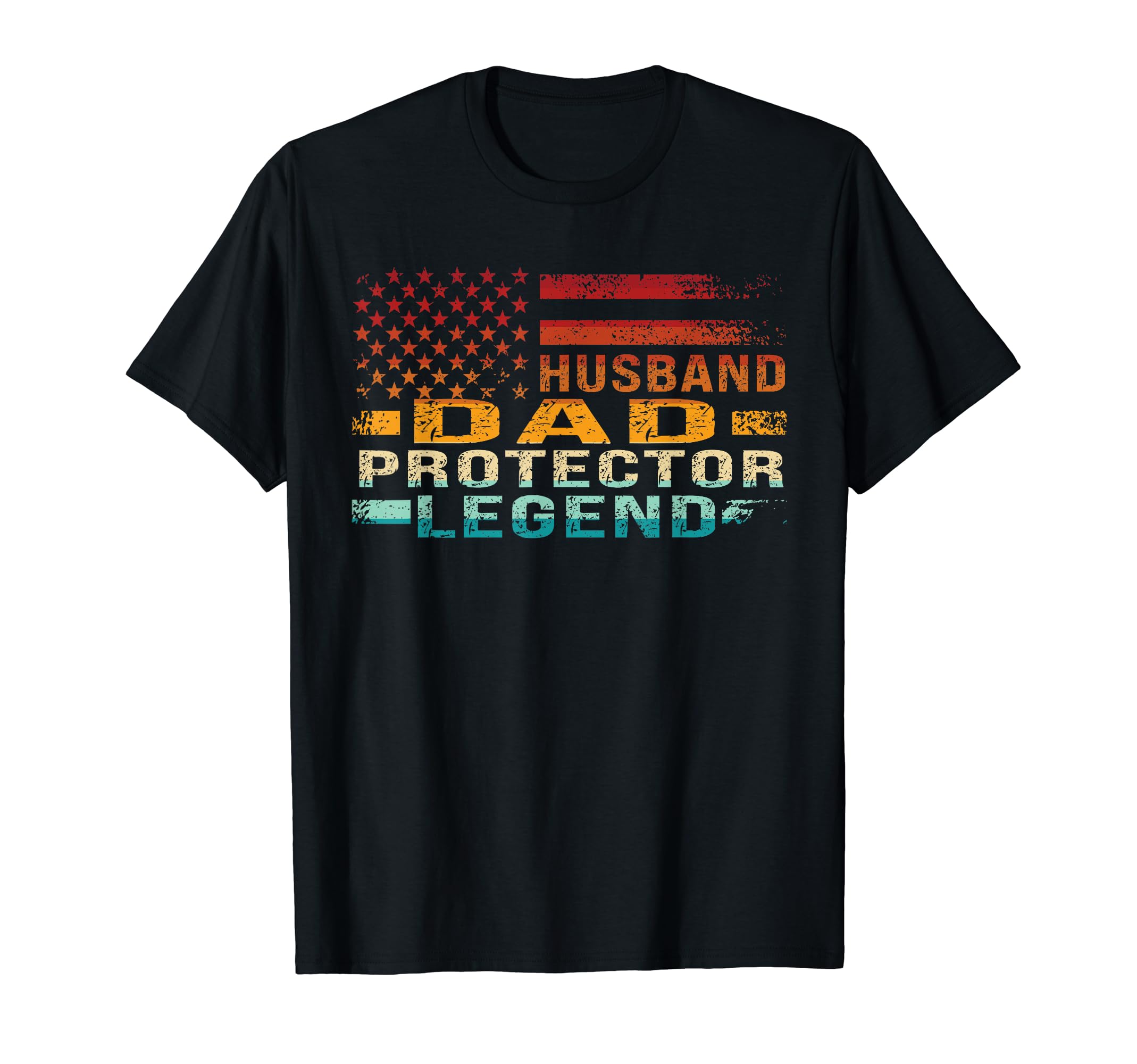 Husband Dad Protector Legend American T-Shirt - Trendy Graphic for Adults - T-Shirt, Sweatshirt, Hoodie
