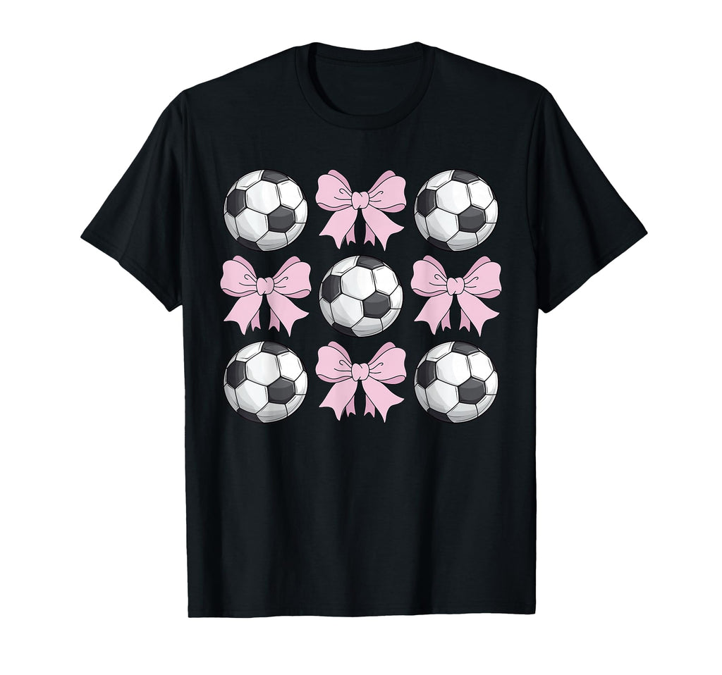 Soccer Coquette Bow Soccer T-Shirt - Unique Graphic Men Women - T-Shirt, Sweatshirt, Hoodie