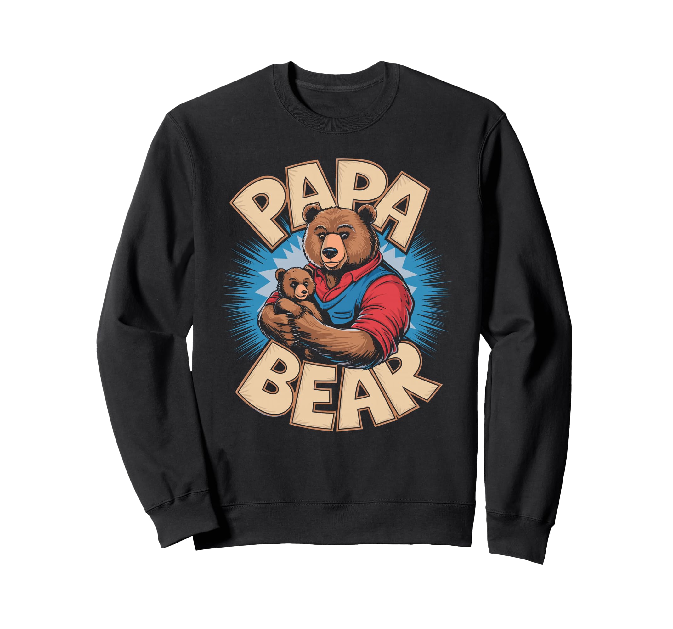 Papa Bear Holding Hands Cubs Sweatshirt - Trendy Graphic Men Women - T-Shirt, Sweatshirt, Hoodie