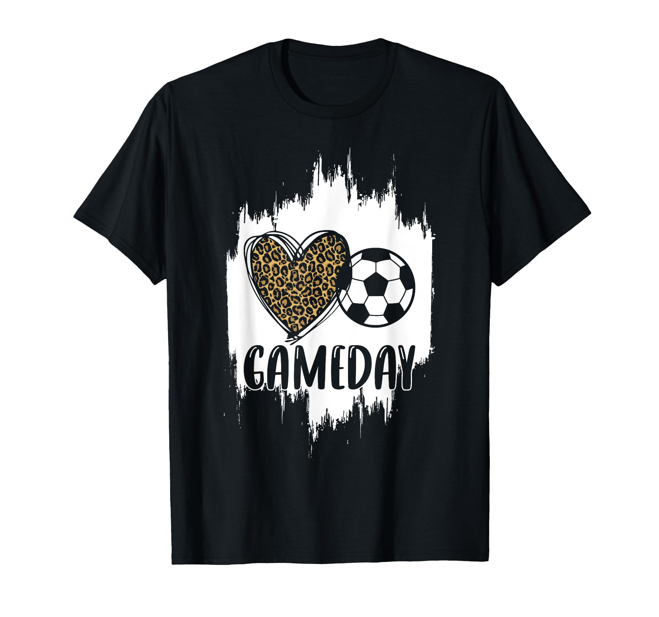 Soccer Game Day Leopard Cheetah T-Shirt - Aesthetic Graphic for Adults - T-Shirt, Sweatshirt, Hoodie
