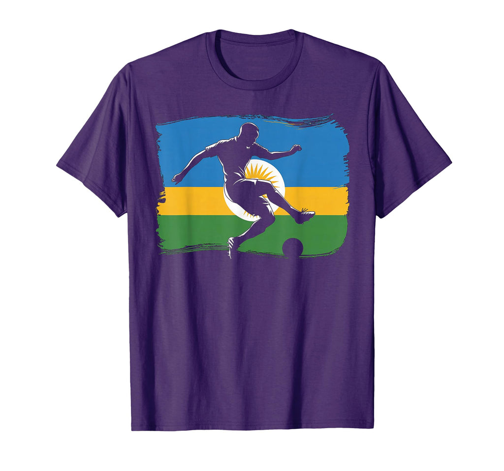 Rwanda Flag Soccer Sweatshirt - Casual Everyday Wear Men Women - T-Shirt, Sweatshirt, Hoodie
