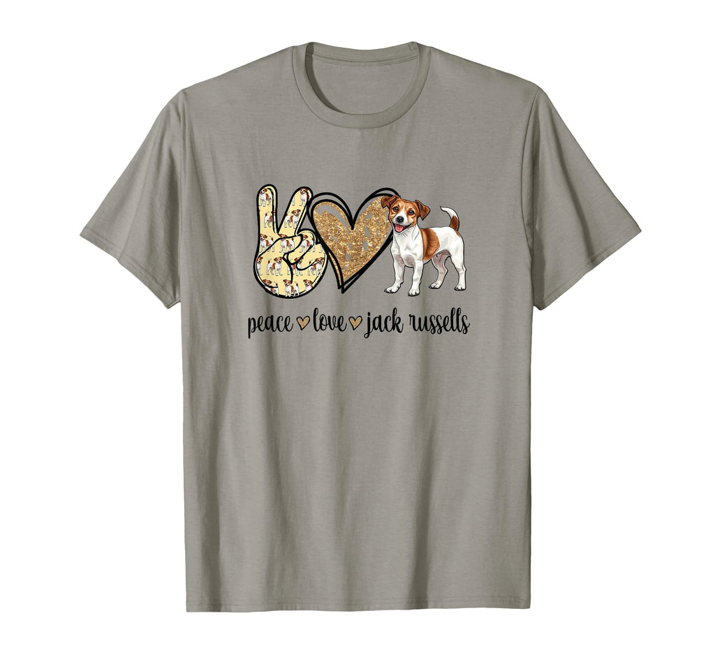 Womens Peace Love Jrt Mom Dog Lover T-Shirt - Graphic Print for Adults - T-Shirt, Sweatshirt, Hoodie