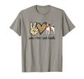 Womens Peace Love Jrt Mom Dog Lover T-Shirt - Graphic Print for Adults - T-Shirt, Sweatshirt, Hoodie