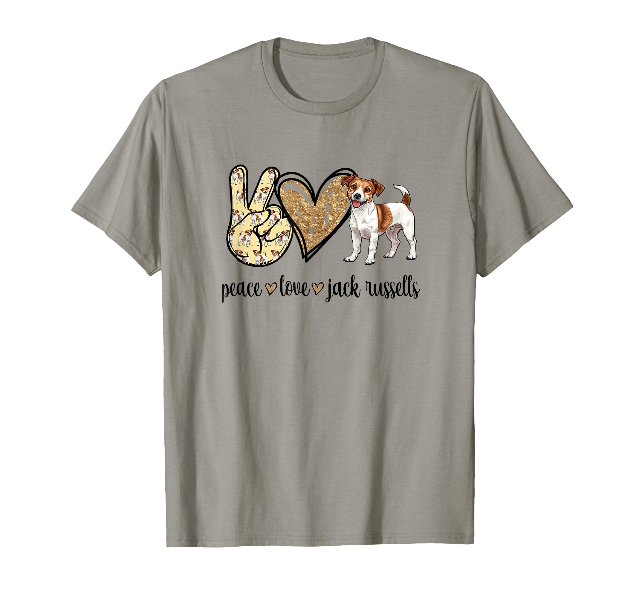 Womens Peace Love Jrt Mom Dog Lover T-Shirt - Graphic Print for Adults - T-Shirt, Sweatshirt, Hoodie